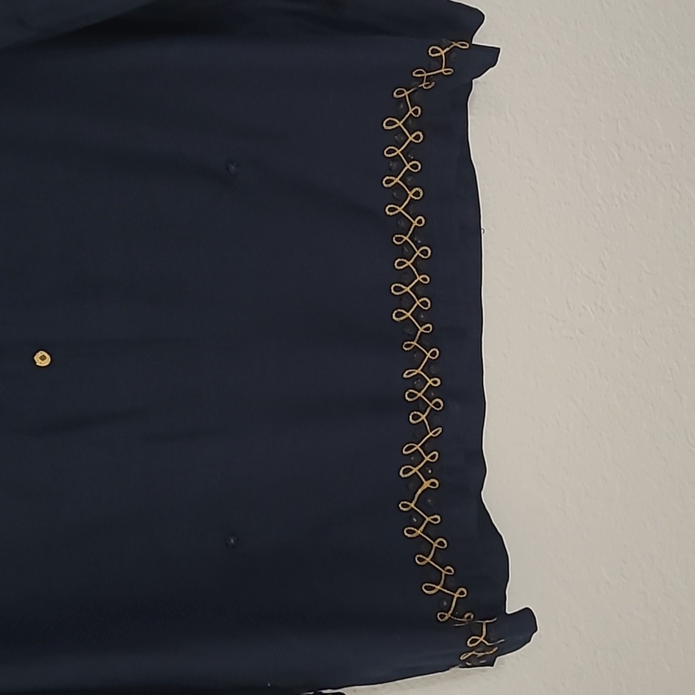 Shopping with Anthony Mark Hankins Navy Long Sleeve Artsy Tunic Size M - Picture 4 of 7